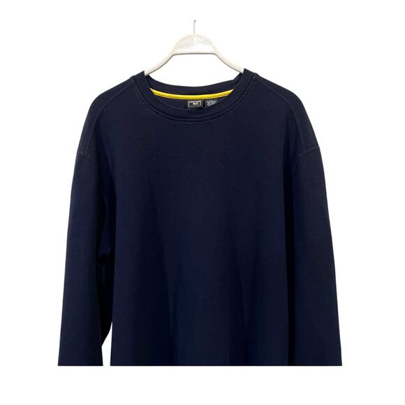 Junction West Thermal Shirt Cotton Navy Blue Solid Long Sleeve Men's XXLarge - Picture 4 of 12